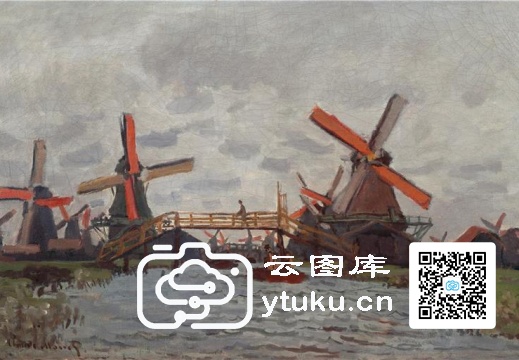 赞丹附近Westzijderveld的磨坊