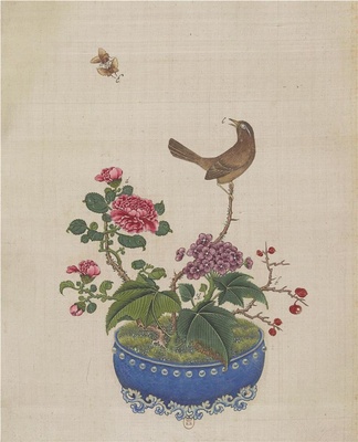 盆景花鸟图册-038