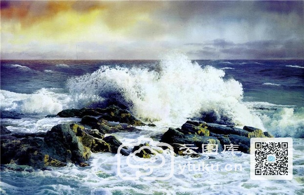 中国江南水乡油画-0012