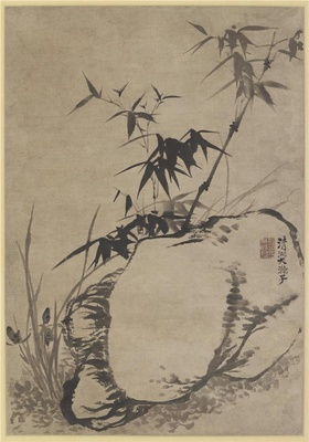 Orchids, Bamboo, and Rock